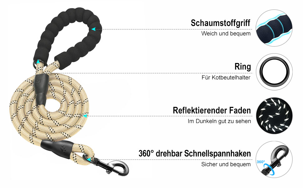 Нашийник та поводок для собак Haapaw, антинатяг, регульований, світловідбиваючий, Step-in, для цуценят та маленьких собак, посилена підкладка, колір Бежевий, розмір M (38.1-45.7 см, 4.5-6.8 кг)
