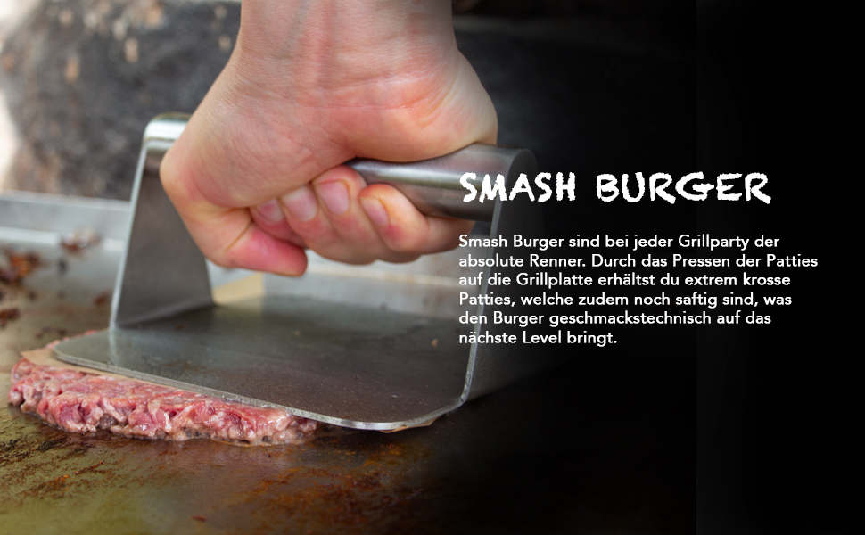 Набір для приготування бургерів DREIBERG® з нержавіючої сталі (9 предметів): шпатель, дзвоники для плавлення сиру, прес, сматчер, дозатор спецій, рецепти та папір для випікання