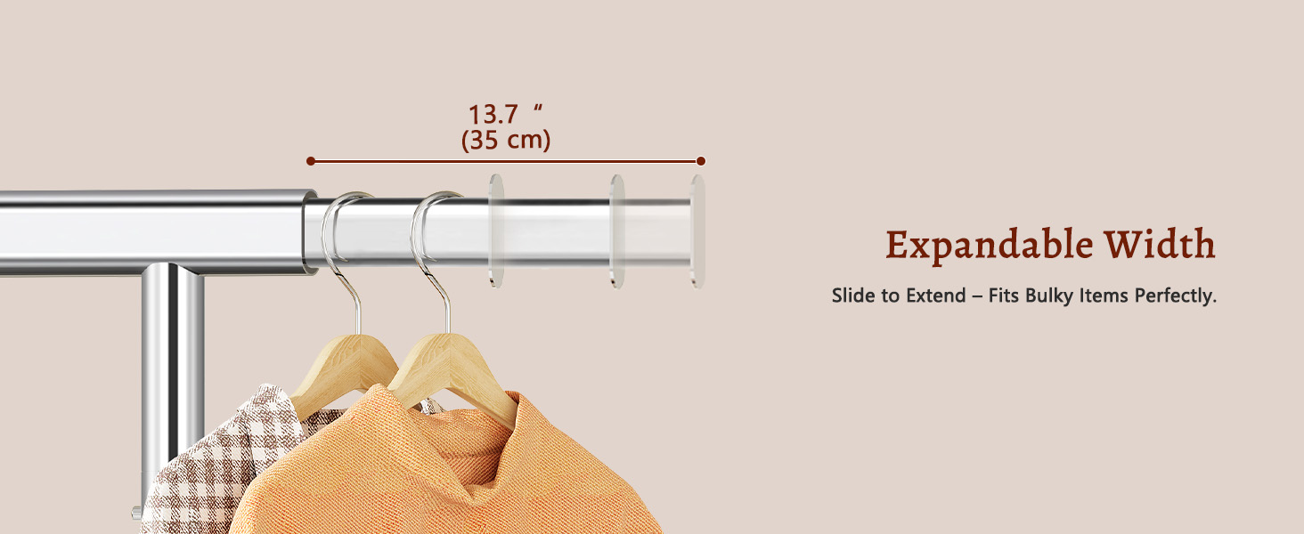 Стійка для одягу на колесах FAVOOOSTY, металева, мобільна, до 200 кг, швидка збірка, білий колір, 1 перекладина