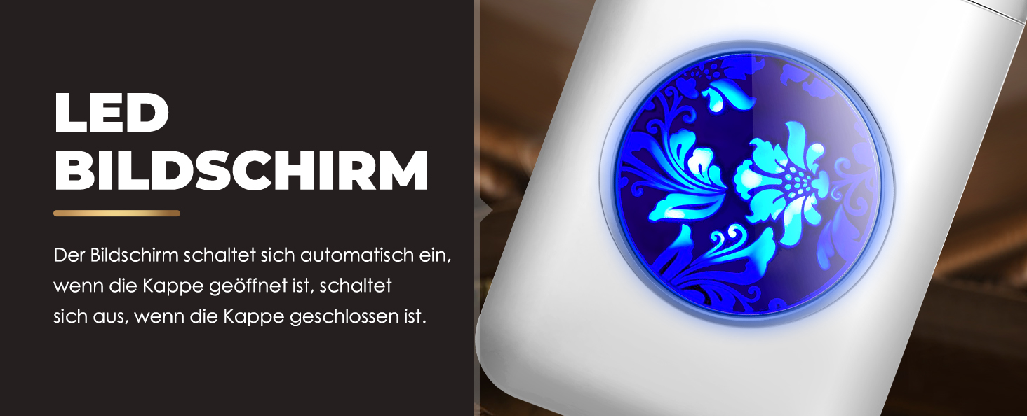 Вишукане екіпірування для курця: Zigarettenetui Lafagiet XL666 з запальничкою, 18 шт. King Size, LED-дисплей, подарунок на День батька