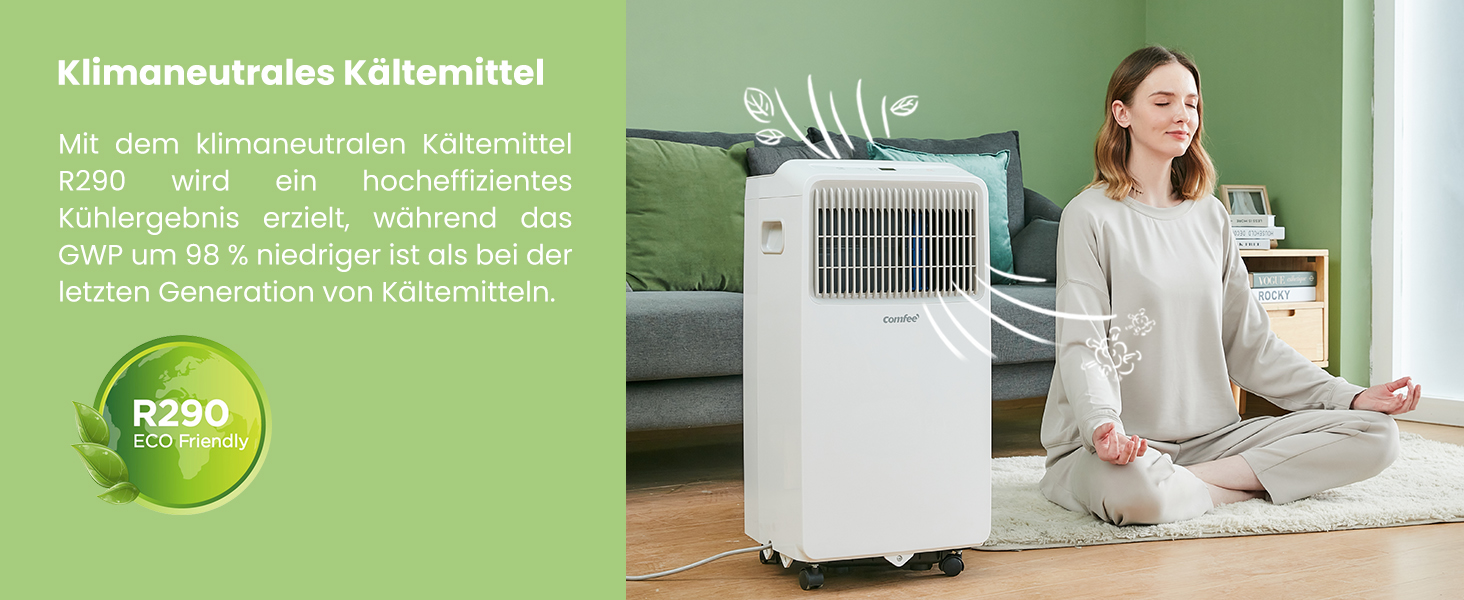 Мобільний кондиціонер Comfee MPPHA-07CRN7, 7000 BTU (2,0kW) - охолодження, вентиляція, осушення, до 68 м³