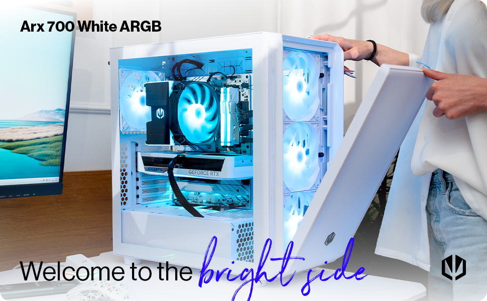 Корпус для ПК Endorfy Arx 700 White ARGB, ATX, загартоване скло, білий