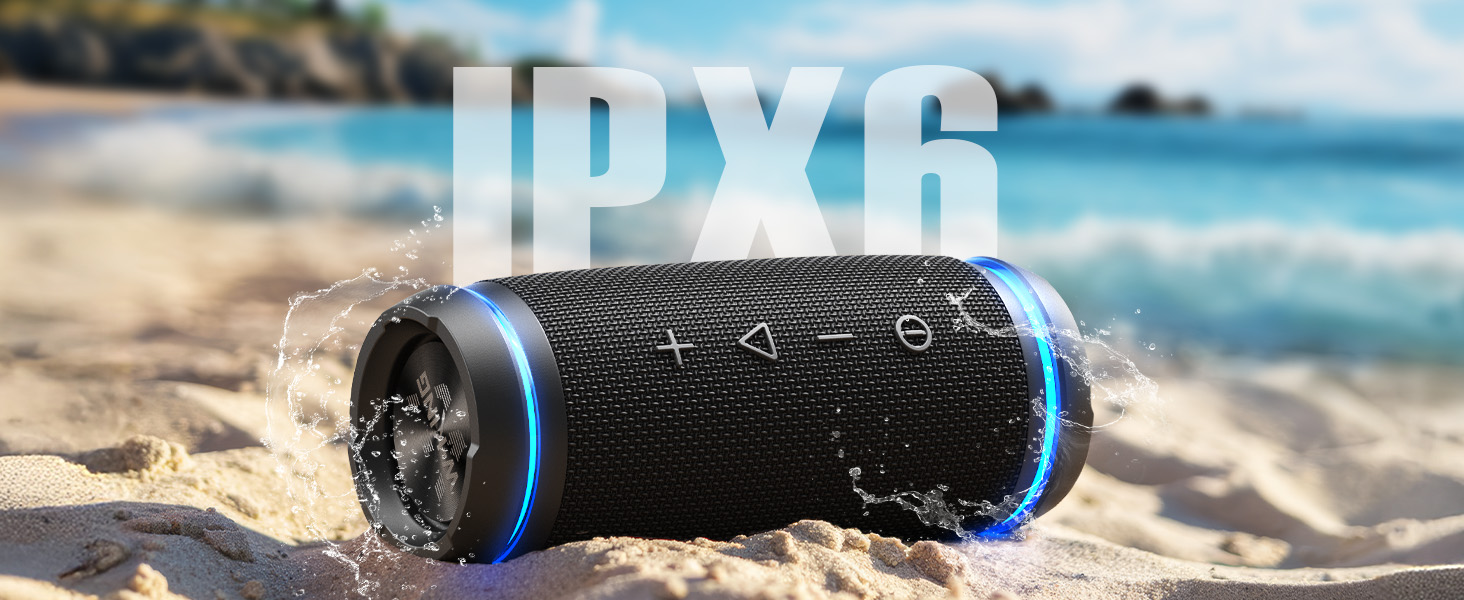 W-KING Bluetooth колонка 36W: Портативна бездротова колонка з 360° звуком, IPX6 водонепроникна, AUX, 30 год автономії, для дому, вулиці, вечірок, подорожей