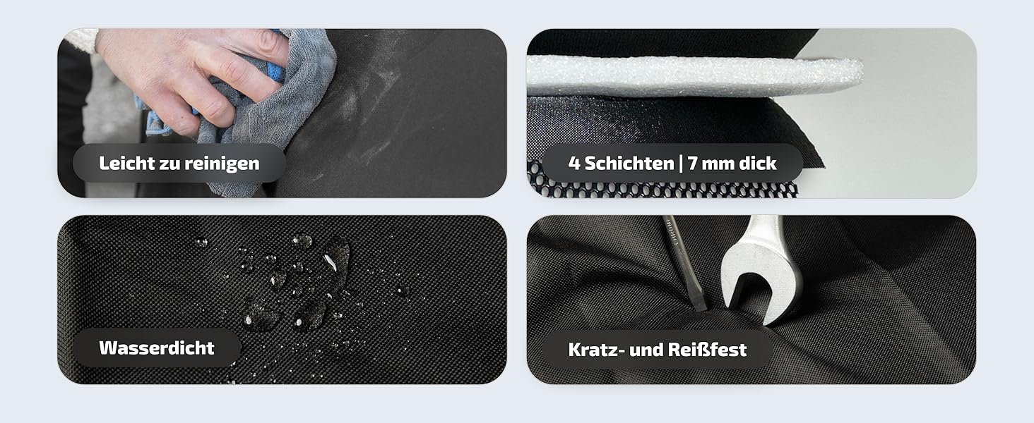 Захист для вантажного відсіку автомобіля [з підкладкою & водонепроникний] – універсальний килимок для багажника, підходить для легкових автомобілів та SUV – захист для багажника від бруду та подряпин (100x100 см)