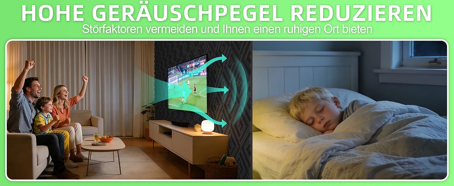 Акустичний поролон Foneso для звукоізоляції, панелі-поглиначі шуму 30x30x5 см, висока щільність 25кг/м³, хвилястий візерунок, чорний (8 шт.) для студії, офісу та кімнати запису