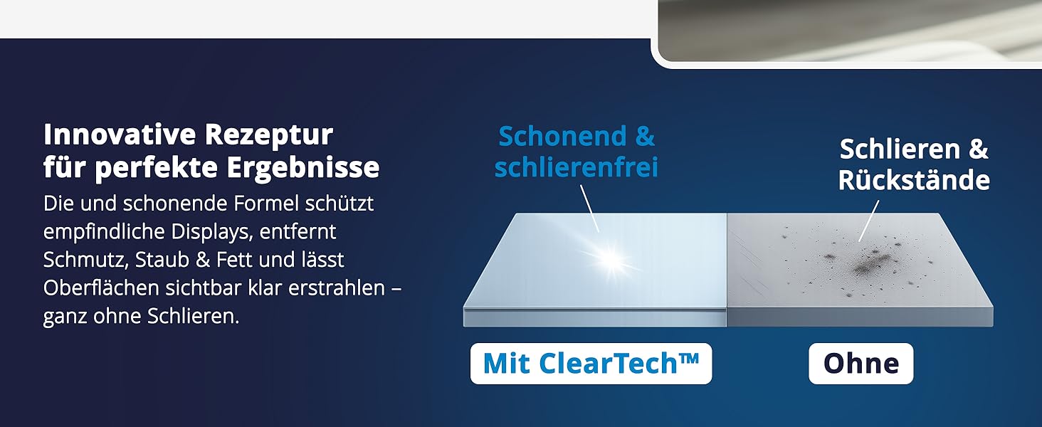 Набір для чищення екранів LICARGO 300 мл: без розводів, з мікрофіброю - для TV, моніторів, ноутбуків, планшетів та телефонів