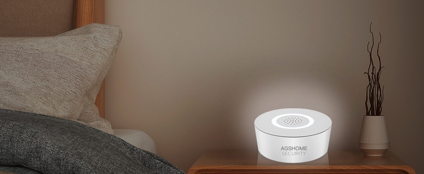 Бездротова сигналізація AGSHOME для дому, 15 елементів, Wi-Fi, 120 дБ, розширювана, сумісна з Alexa та Google Assistant