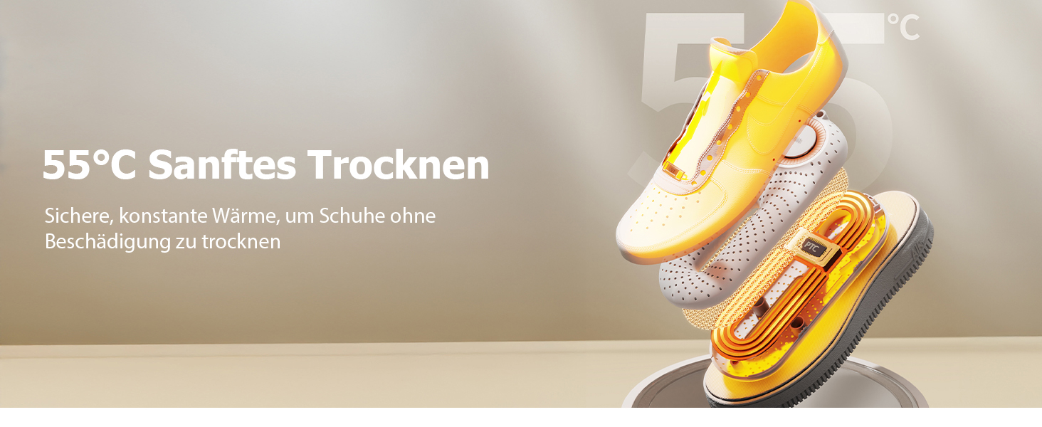 Сушарка для взуття електрична Snowpea Ultra з вентилятором, 37 Вт, швидке сушіння гарячим повітрям, біла