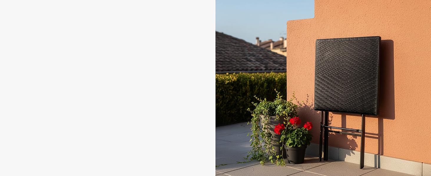 Складаний стіл Floordirekt Kobe для буфета, саду, тераси, балкона та кемпінгу - 183x76 см