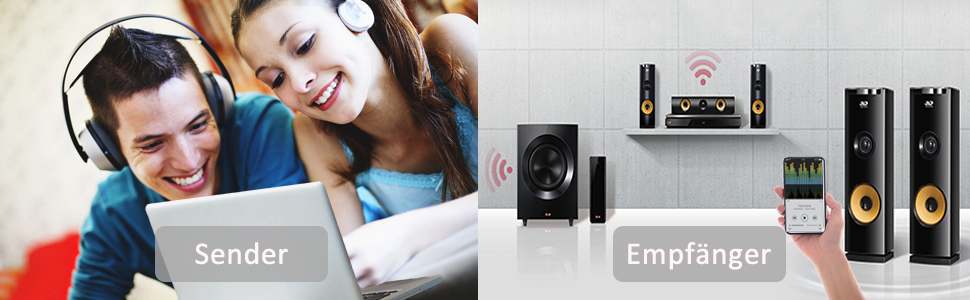 Isobel Bluetooth Передавач/Приймач 2-в-1: Адаптер Bluetooth 5.0 з низькою затримкою для TV/PC/Laptop (Optical, Toslink, RCA, 3.5mm AUX)