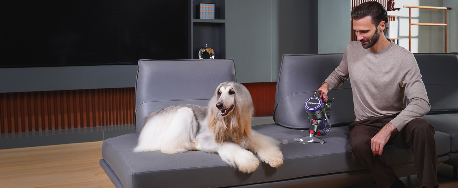 Бездротовий пилосос 48000Pa/550W з акумулятором, 70 хвилин роботи, об'єм 1.6л, 8-шарова фільтрація, тихий, з антизаплутуючим насадкою для твердих поверхонь, червоний, Rot 15 Ultra