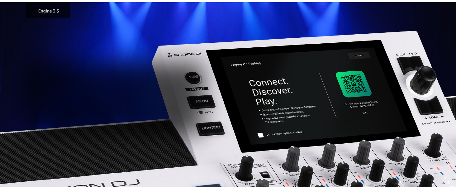 DENON DJ SC LIVE 4 - DJ контролер з розділенням на стеми, Wi-Fi, вбудовані колонки, сумісний з Serato DJ та Virtual DJ