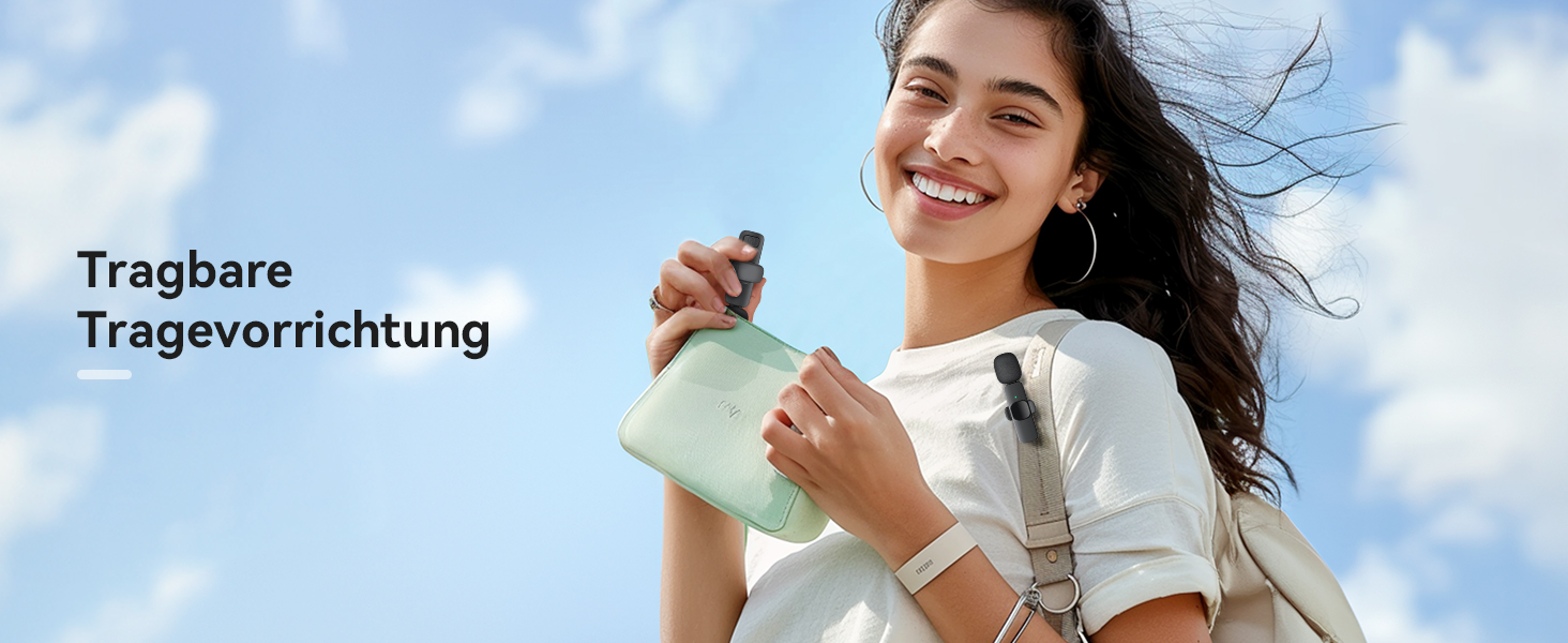 Бездротові петличні мікрофони 2 шт. для iPhone/iPad/Android, з шумозаглушенням, Plug-and-Play, для відео, подкастів, YouTube, TikTok, Vlog, чорний