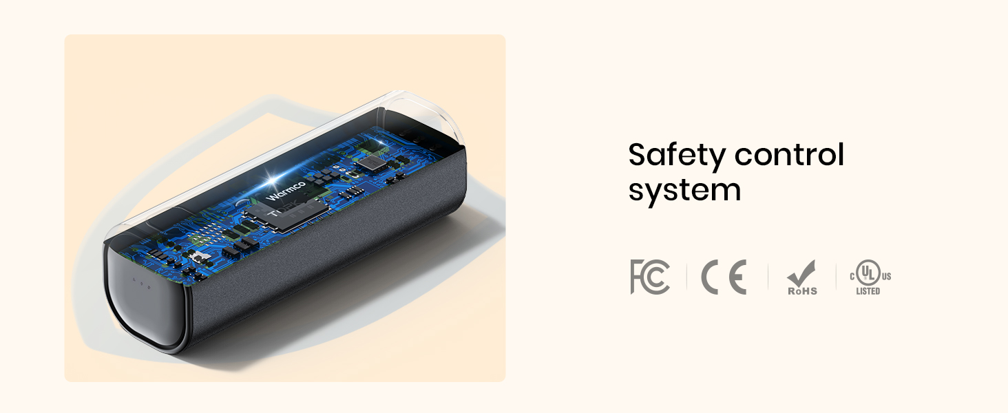 Електричний грієчка для рук Warmco 2 шт., 10000mAh, USB Powerbank, 3 рівні нагріву, для чоловіків та жінок, Outdoor, Гольф, кемпінг, чорний