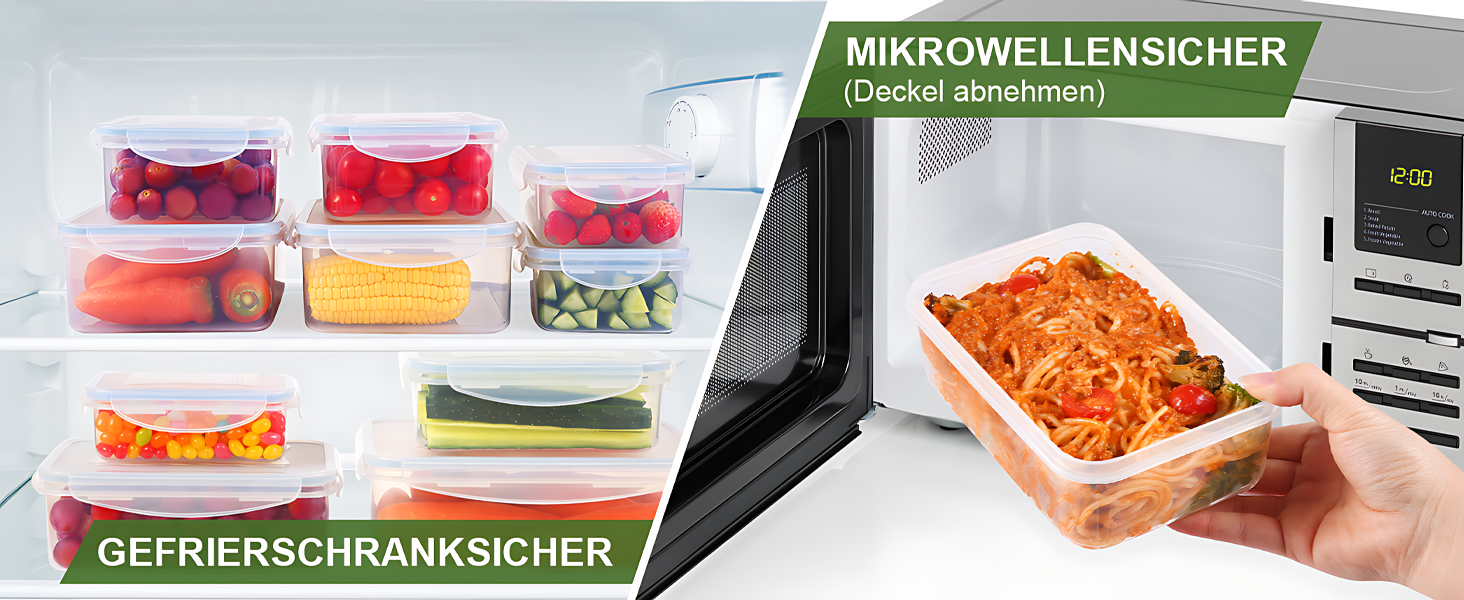 Контейнери для зберігання їжі 48er з кришкою, набір контейнерів для Meal Prep, 24 контейнери + 24 кришки, герметичні та стійкі до протікання, BPA-free, придатні для миття в посудомийній машині, заморожування та використання в мікрохвильовій печі, BXH-24