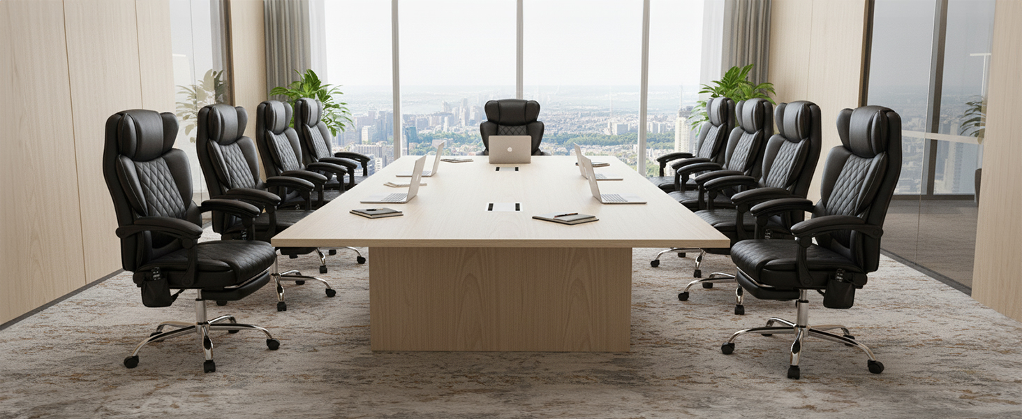 Офісне крісло Colamy з ергономічною підтримкою спини, регульованою підголівником та функцією масажу (чорний)