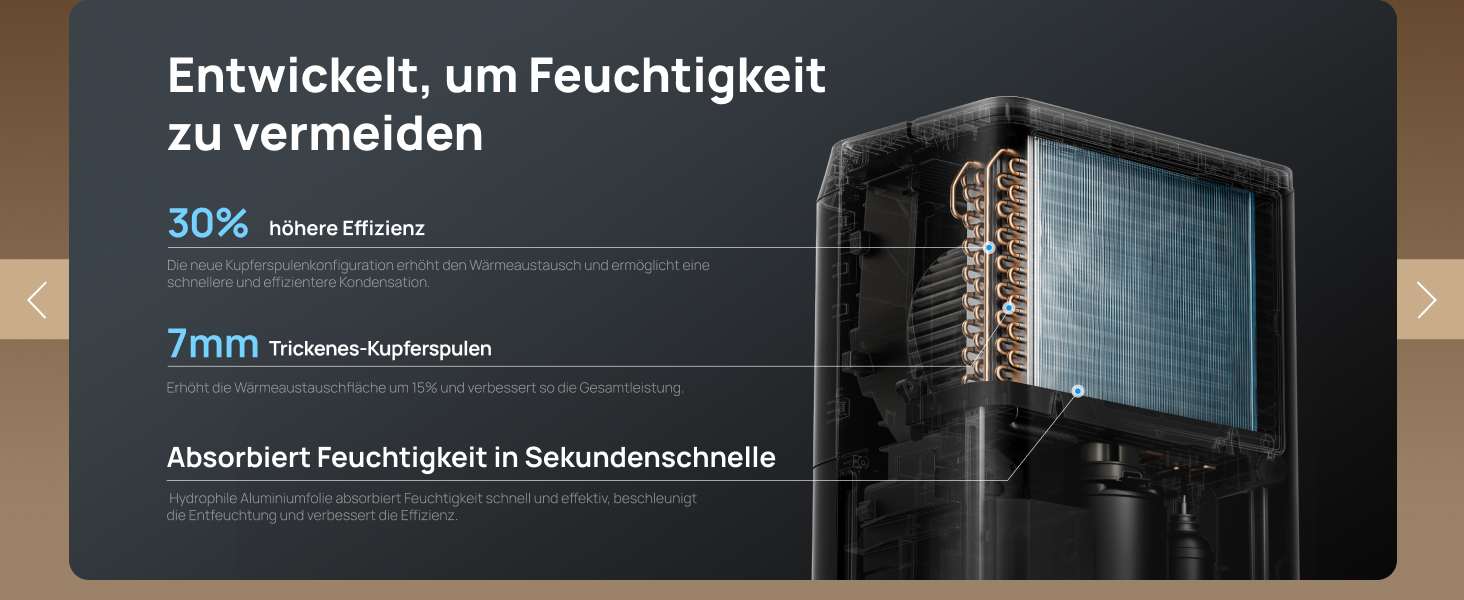 Dreo Електричний осушувач повітря 20л/24г - для приміщень 37 м², енергозберігаючий, тихий, з керуванням через App & Alexa, 3 режими, таймер, регулювання вологості, з відводом води, для спальні та ванної кімнати, білий