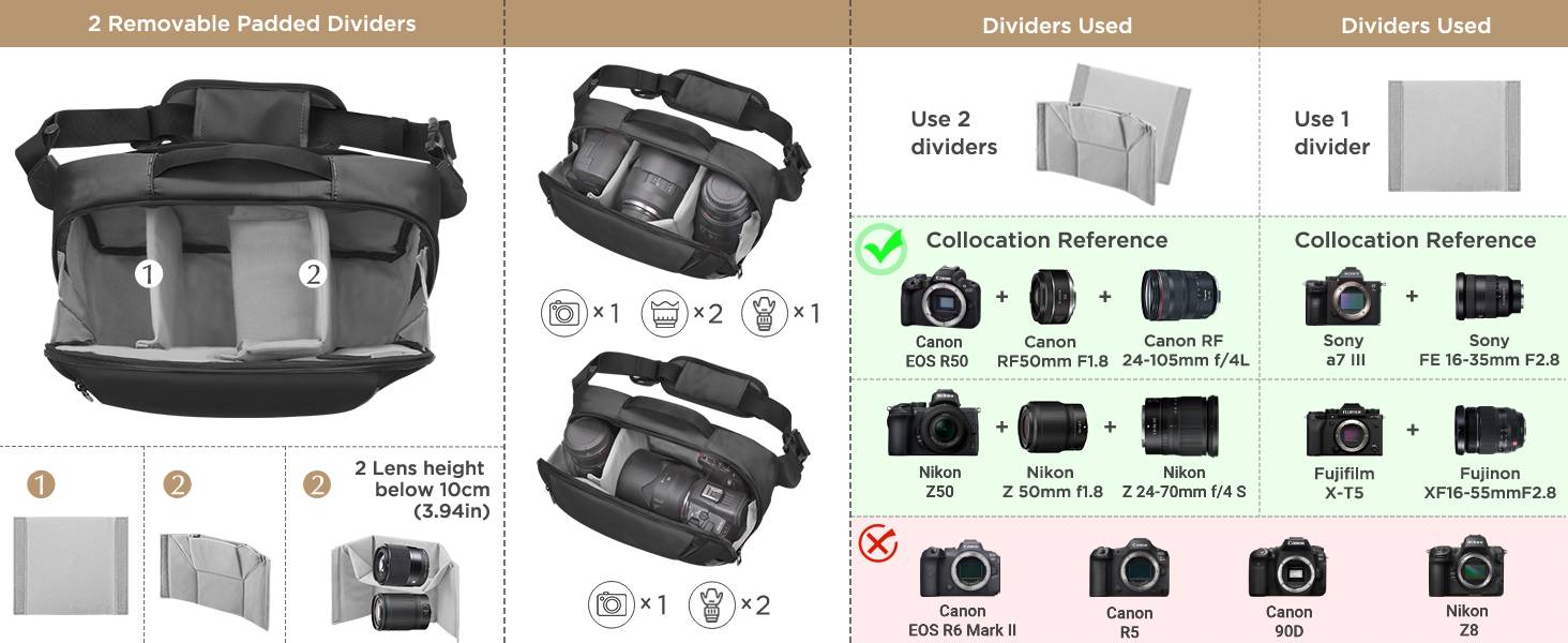 Чохол для камери DSLR/SLR TAAOKA, водонепроникний, з кріпленням для штатива, сумка на плече для фотографів (чорний)