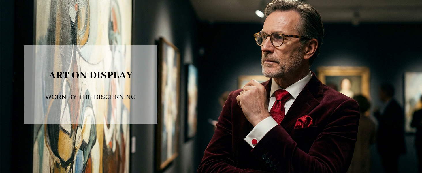 Чоловіча краватка Enlision Paisley, комплект з нагрудною хусткою та запонками, формальна, бізнес, червоно-чорна