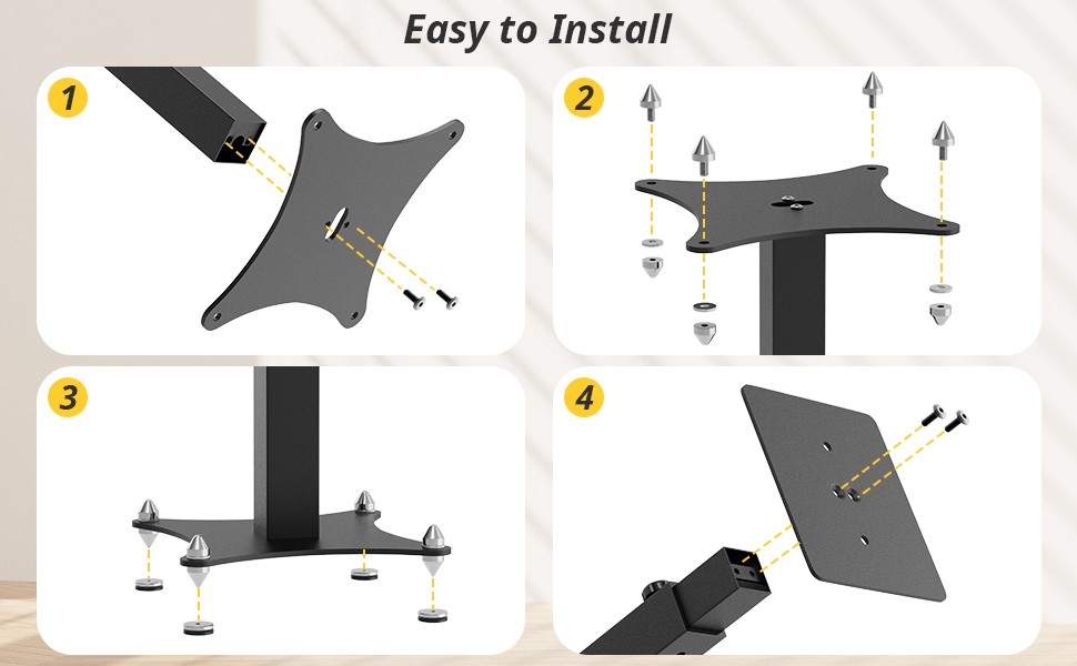 Підставка для колонок, регульована по висоті 50-70 см, універсальна, з кабелеуправлінням, 30 кг, набір 2 шт.