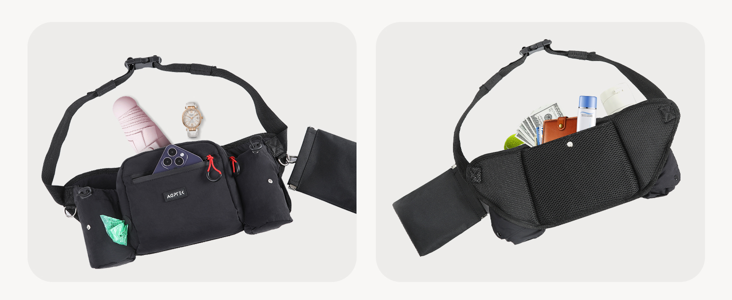 Сумка для ласощів та корму для собак AGPTEK, поясна сумка для прогулянок, подорожей та активного відпочинку