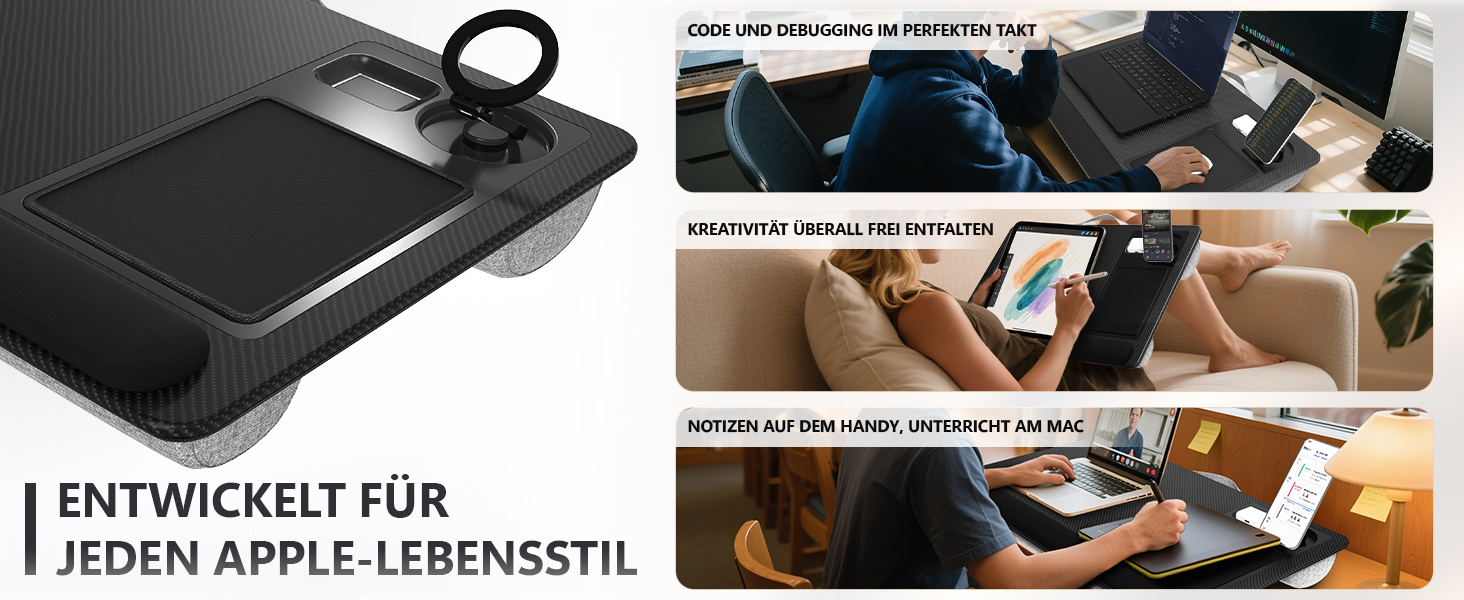 Підставка для ноутбука LIBWYS MagiDesk Pro з магнітним тримачем для телефону (Magsafe), для ноутбуків до 17 дюймів