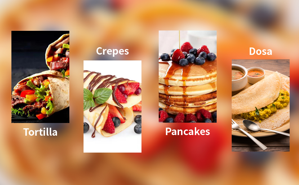 ROSSETTO Crepe Pan Induction 26cm Pancake Pan with PFAS-free Ceramic Coating, Pancake Pan Inner Diameter 24 cm, Die-Cast Aluminum Fry Pan, Suitable for All Cooktops, Sanstone Grey 24cm