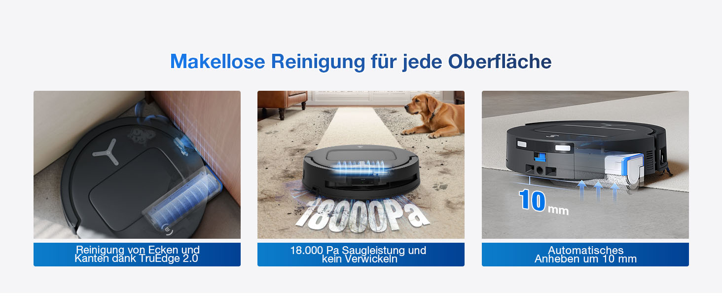 Робот-пилосос ECOVACS DEEBOT T80 Omni з функцією миття підлоги, 18000 Па, OZMO Roller, автоматичне миття моп, ZeroTangle 3.0, миття гарячою водою 40-75°C, чорний