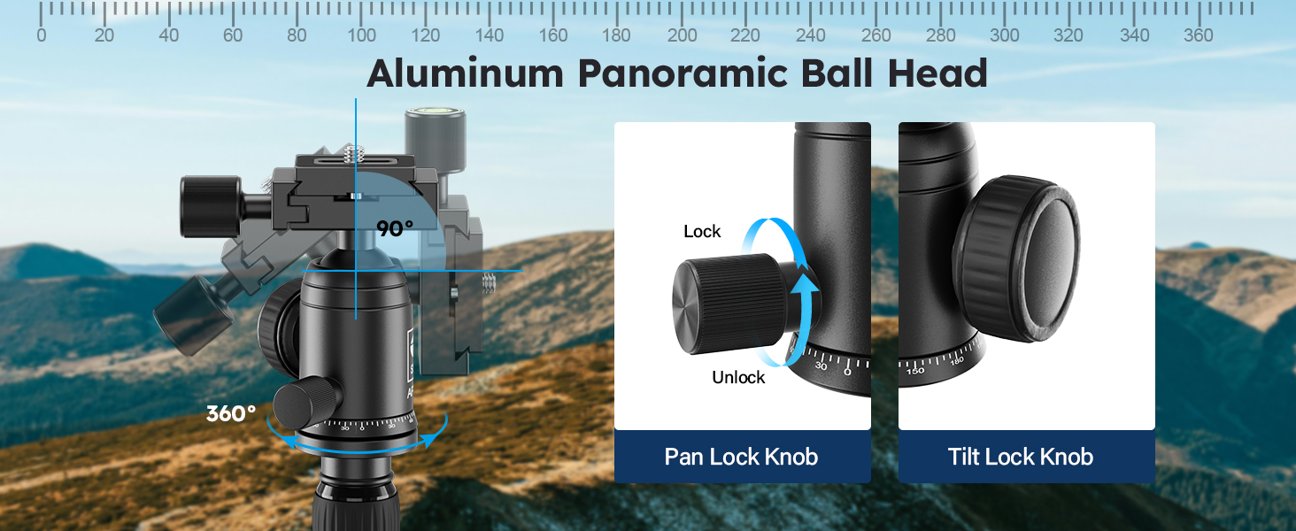 Штатив і монопод SIRUI APT-02 2-в-1 з кульковою головкою 360° | Висота 200 см, вантажопідйомність 10 кг | Для DSLR, смартфонів та екшн-камер | З тримачем для телефону та сумкою