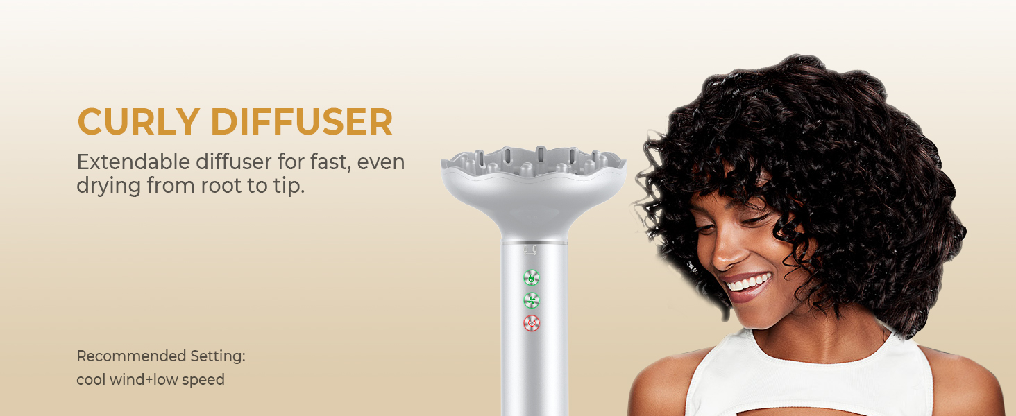 OKWRAP Airstyler Hair Styler Set 7 в 1: Фен, плойка, щітка для волосся, іонізація, 110000 об/хв, тиха робота