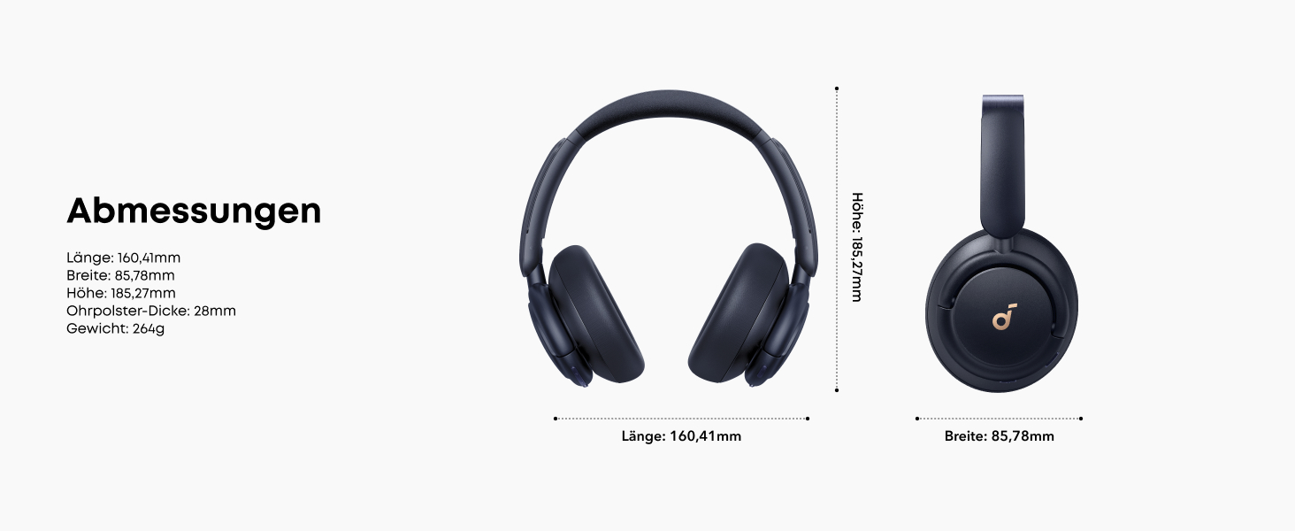 Soundcore Q30 - Бездротові навушники з активним шумозаглушенням, Bluetooth, Hi-Res звук, 40 годин роботи, блакитні