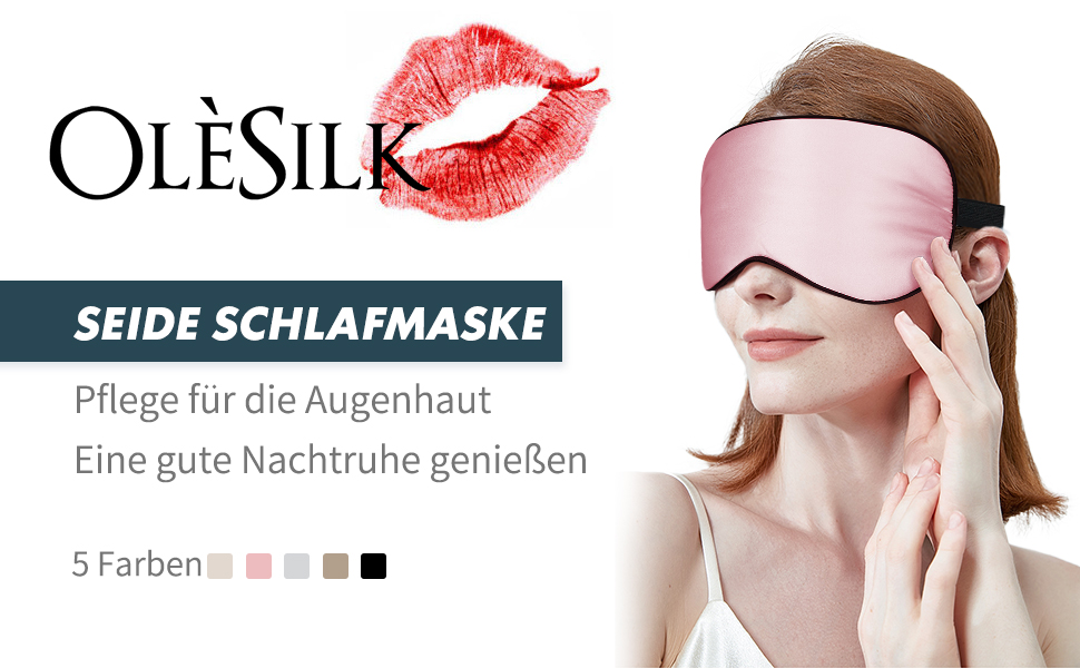 Набір 2 шт. Шовкові маски для сну OLESILK з регулюванням, 100% шовк тутового дерева, для жінок та чоловіків, унісекс, для дому та подорожей, чорний + чорний