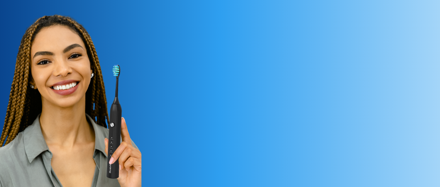 Електрична звукова зубна щітка Black Edition з 5 режимами та акумулятором на 120 днів - ультразвукова щітка зі смарт-насадкою, 100 днів гарантії повернення коштів