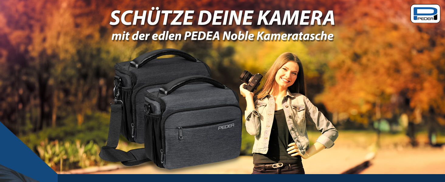 Чохол для камери PEDEA Noble DSLR XL: водонепроникний, з ремінцем та відділеннями для аксесуарів, антрацит
