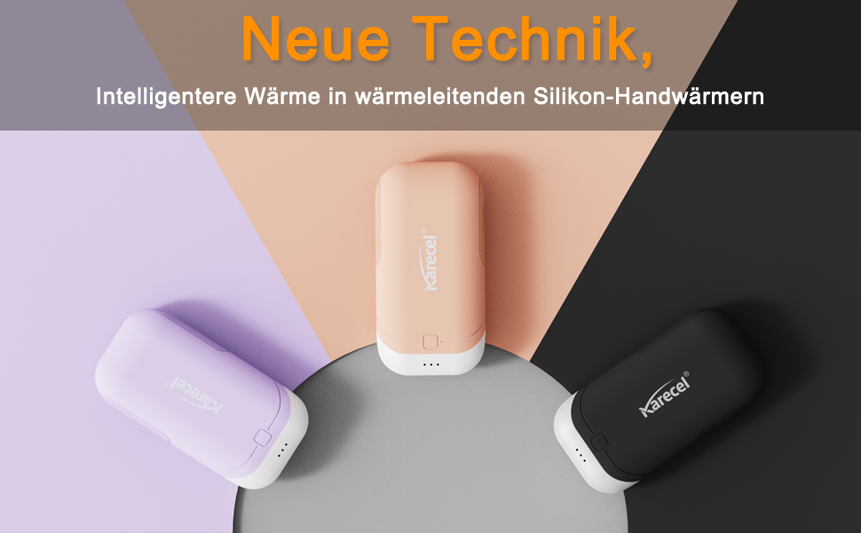 Електричні грілки для рук Karecel 2 шт. - USB перезаряджувані, 10000mAh, для кемпінгу, гольфу, на вулицю (блакитні)