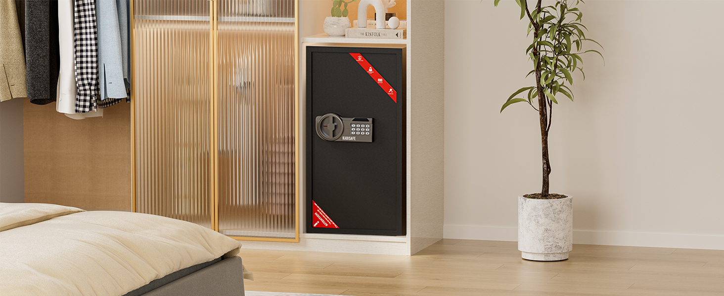 KABISAFE 45L - сейф для дому з електронним замком, світлом та ключем, 45 літрів