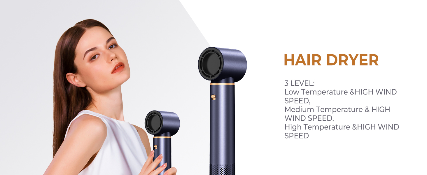 Airstyler Rundbürstenföhn 6 в 1: Набір для укладки волосся, фен-щітка, плойка, 1000W, 3 температурні режими