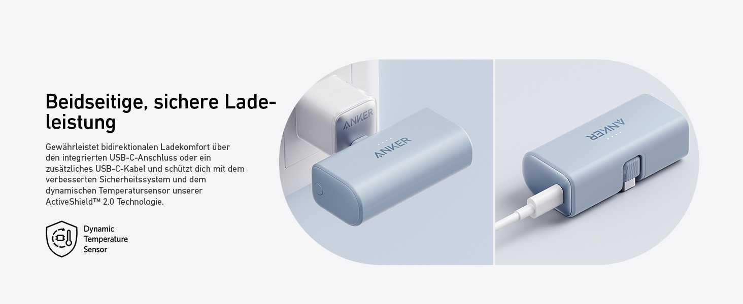 Powerbank Anker Nano 5000mAh 22.5W з USB-C, сумісний з iPhone, Galaxy, Huawei, iPad, AirPods (Білий)