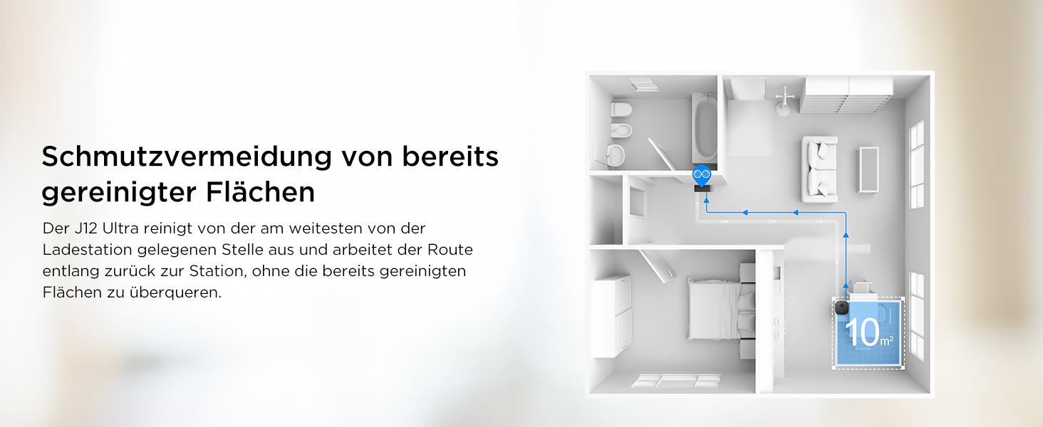 Робот-пилосос Eureka J12 Ultra з функцією миття підлоги (автоматичне очищення, прання та сушка), потужність всмоктування 5000Pa, обертова функція миття, Dual-LiDAR навігація, 3D уникнення перешкод, чорний