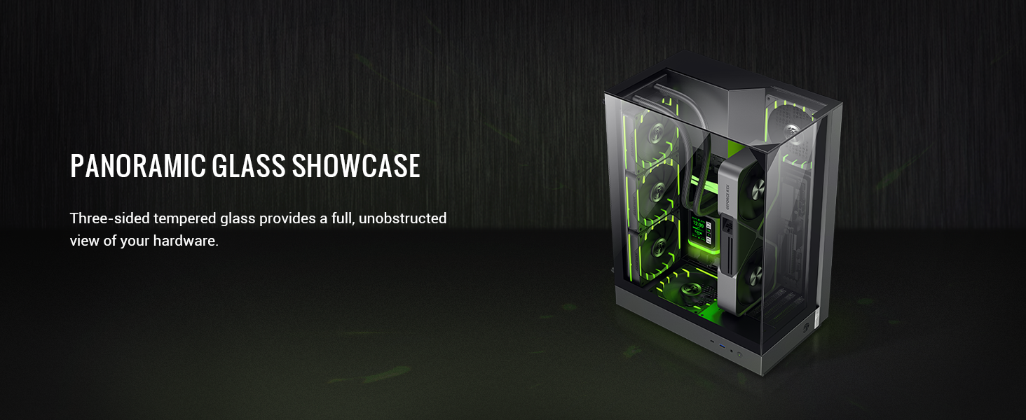 Ігровий корпус GAMEMAX T20 BK M-ATX, панорамне загартоване скло 270°, вертикальна установка GPU, 2x120мм ARGB вентилятори, підтримка 360мм радіатора та SFX/SFX-L БЖ, BTF-Ready, чорний