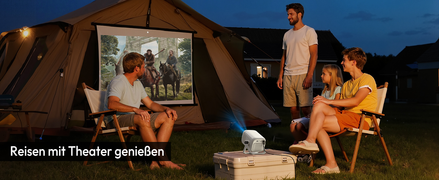 Портативний проєктор N5 1080P з WiFi та Bluetooth, сумісний з Netflix, обертовий на 135°, автоматична корекція трапецеїдальних спотворень, фільтр від пилу