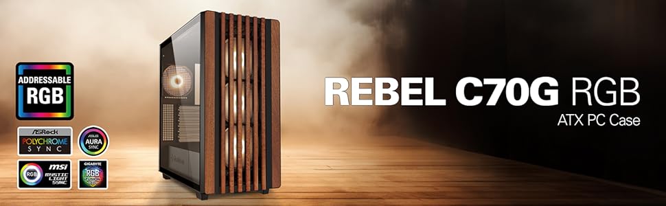 Sharkoon Rebel C70G RGB: корпус ATX для ПК з підсвічуванням RGB