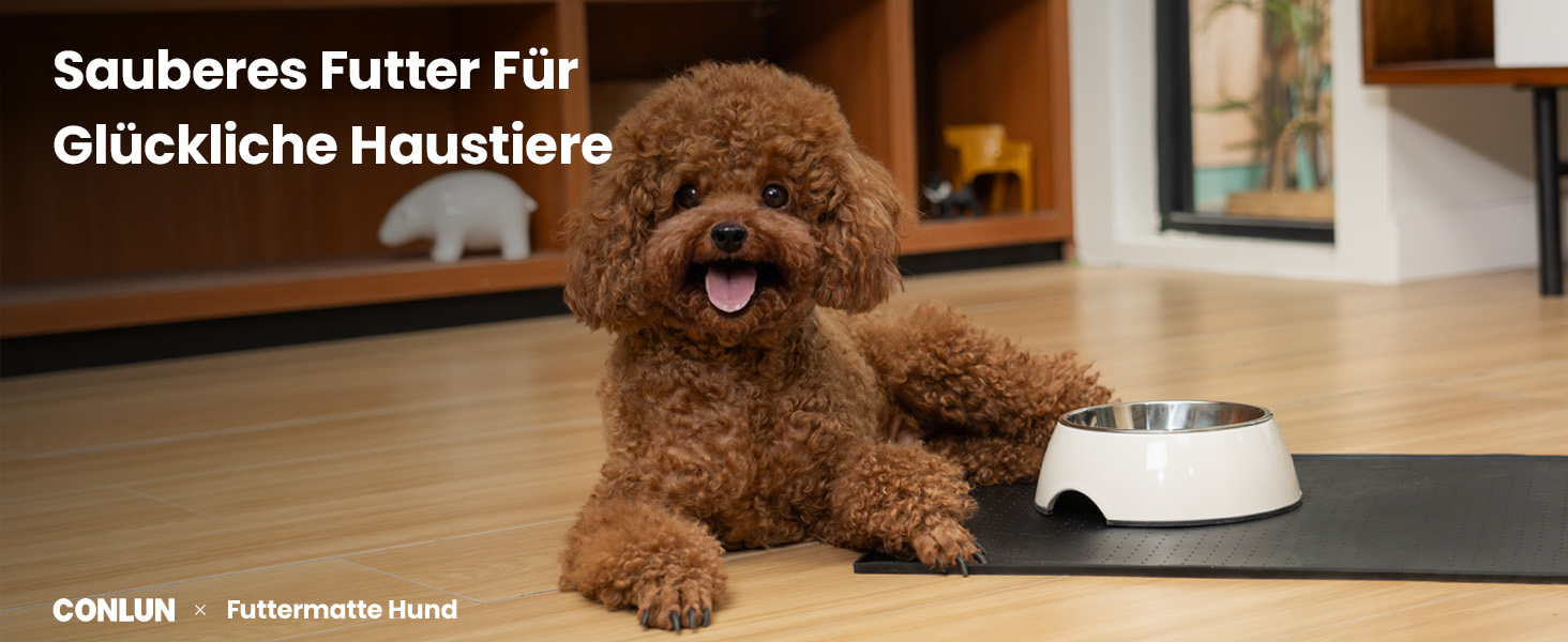 Килимок для годування собак та котів Conlun, нековзний, 100% водонепроникний, з піднятим бортиком, для запобігання розливу, придатний для миття в посудомийній машині (Taupe, 60 x 40 см)