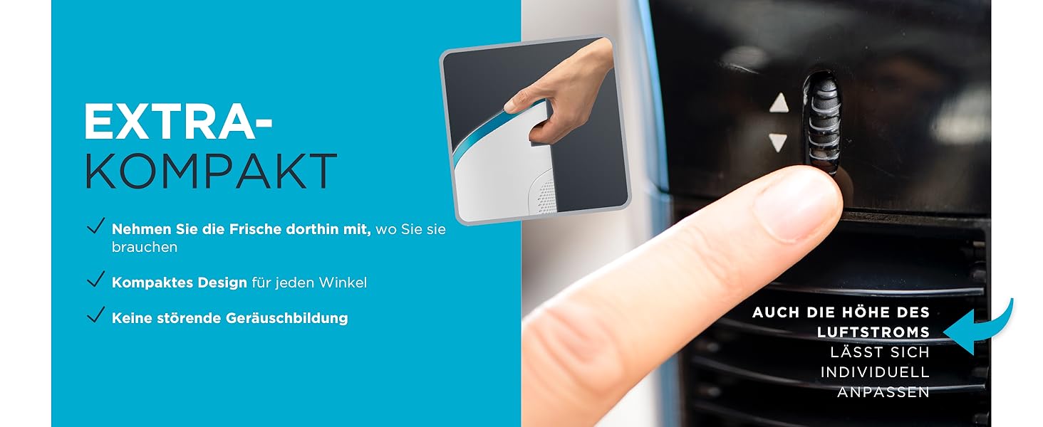 Турбовентилятор Rowenta Eole Compact VU6210: компактний, 44 см, білий/чорний