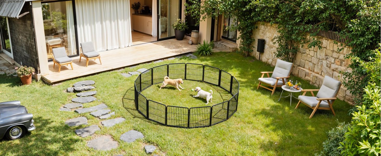 Вольєр для цуценят SunsGrove 60см, чорний, 2 частини, міцний, антикорозійний, без інструментів