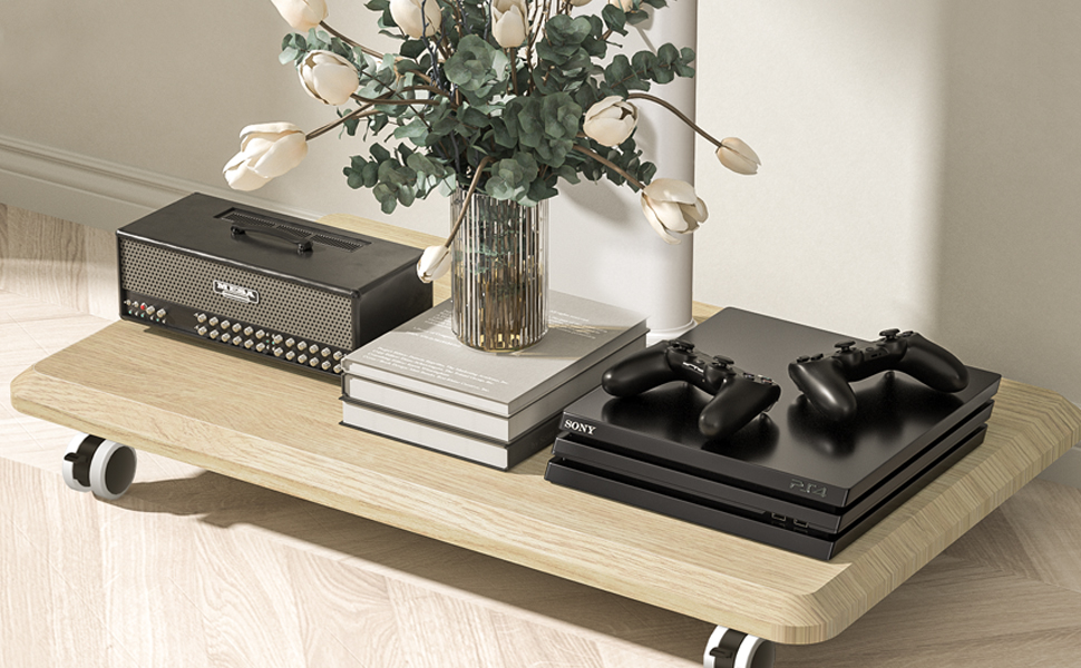 Підставка для телевізора RFIVER на коліщатках, поворотна, для телевізорів 26-65 дюймів, регульована по висоті, до 35 кг, VESA 400x400 мм