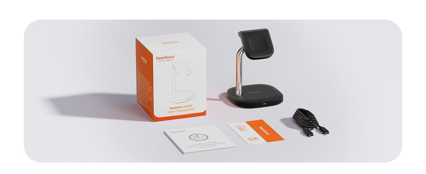 Зарядний пристрій SwanScout 505G2 для Google Pixel Watch 3/2 (не для Pixel Watch 1), магнітний зарядний пристрій, чорний