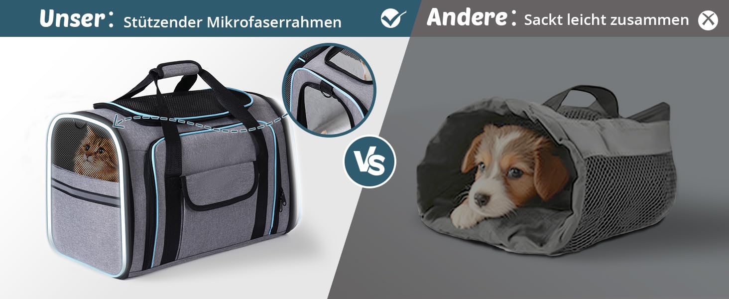 Розширювана переносна сумка для котів/собак, складана переноска для котів/собак, 47x29x29 см, переноска для котів, переноска для тварин - до 5,5 кг