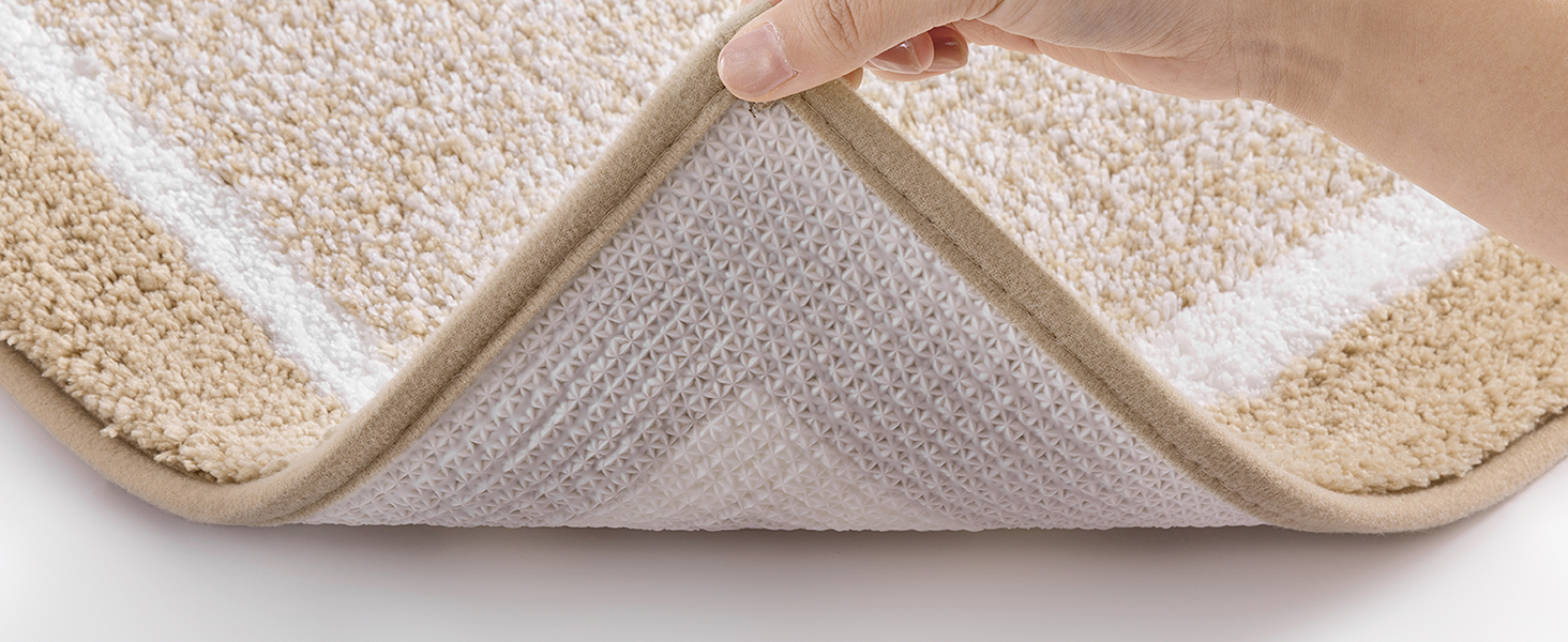 Килимок для ванної кімнати SHACOS: неслизький, м'який, швидковисихаючий, 50x80 см, бежевий