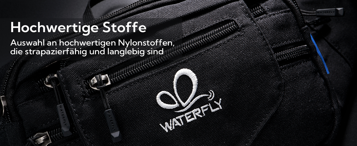 WATERFLY Поясна сумка на пояс для чоловіків та жінок, спортивна, для бігу, фітнесу, тренувань, туризму, блакитна